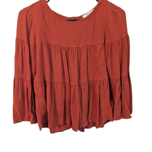 Madewell, Rust Color Boohoo Top, Size Xs - Picture 4 of 6